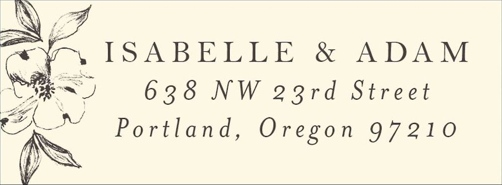 Dogwood Blossoms Return Address Label