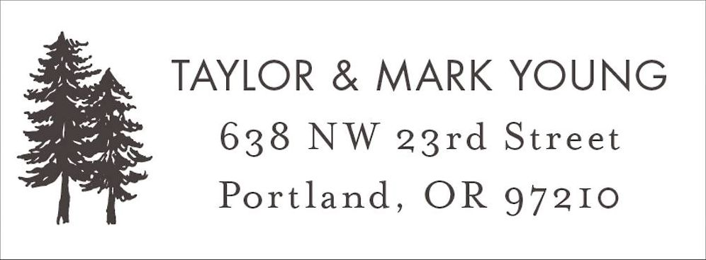 Mountainscape Return Address Label