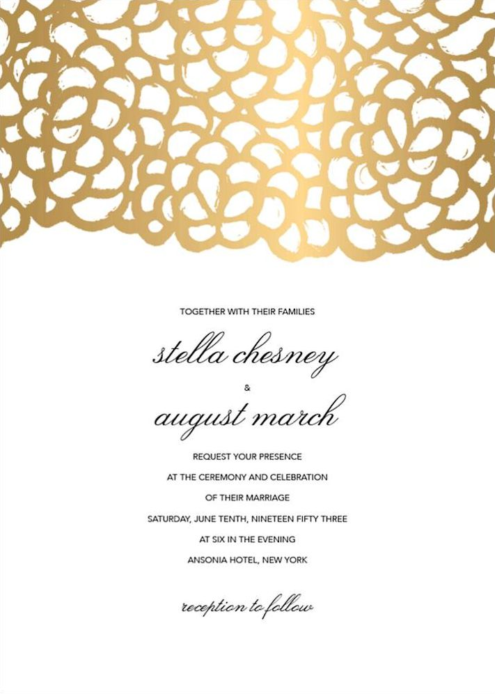 Gardenia Wedding Invitation