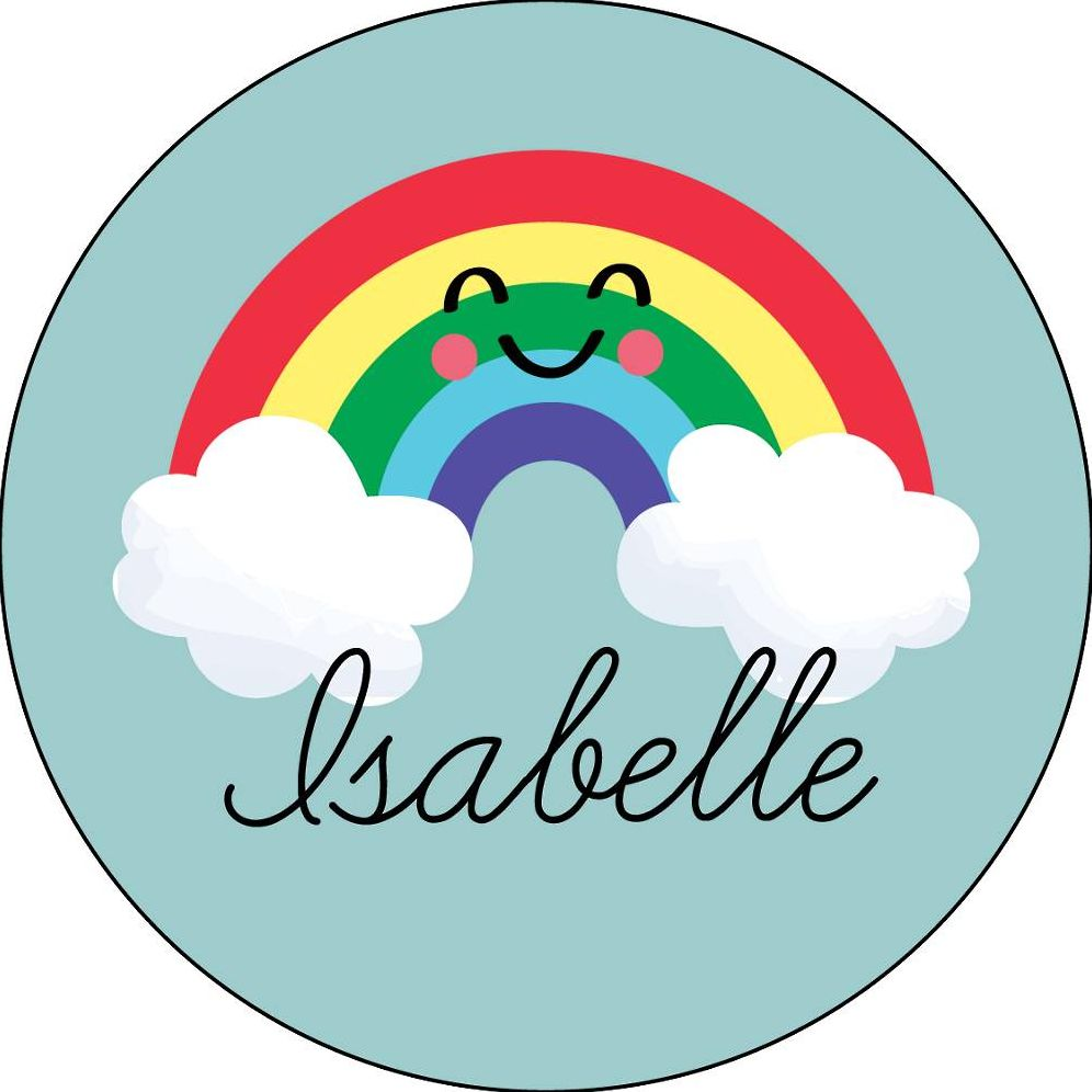 Rainbow Circle Labels