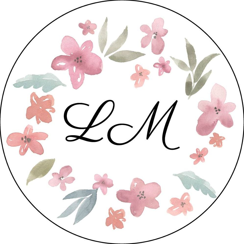 Watercolor Flowers Circle Labels