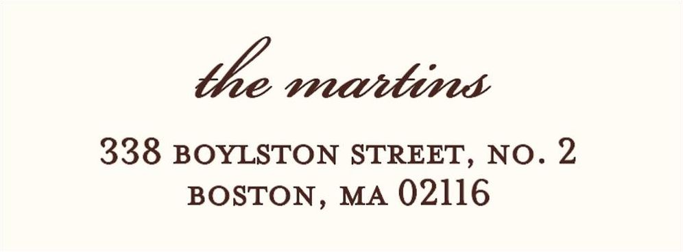 Bracket Return Address Label