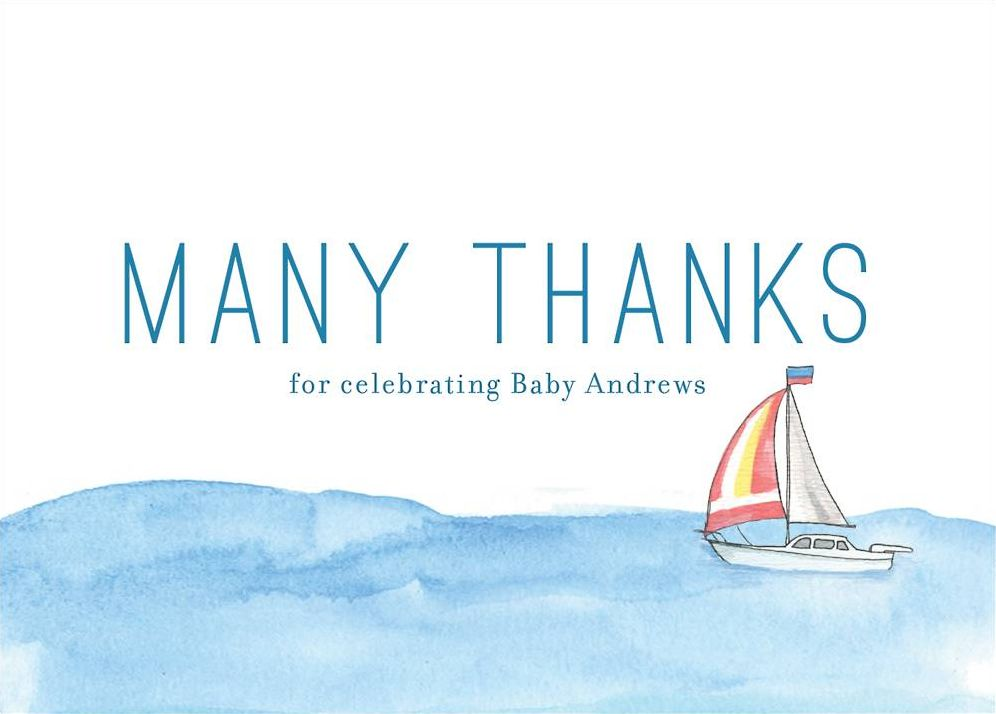 Sailboat Thank You Notes