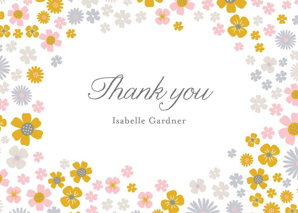 Field Blossoms Thank You Notes