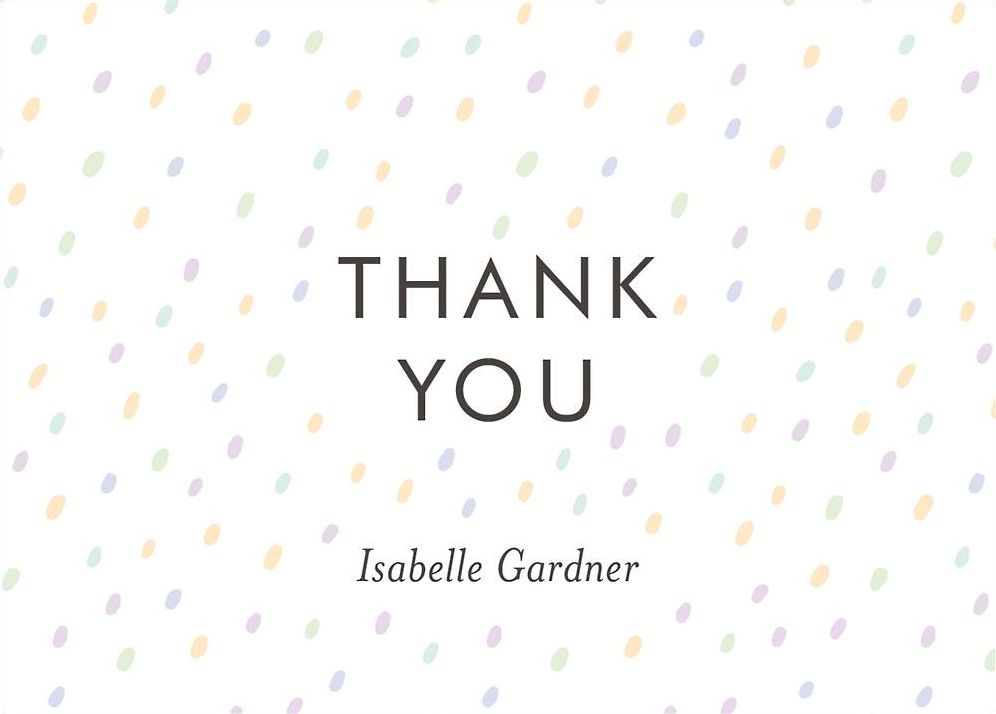 Rainbow Dot Thank You Notes