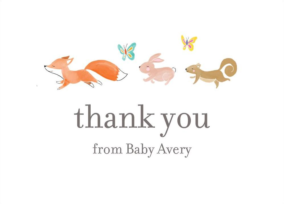 Baby Animal Thank You Notes