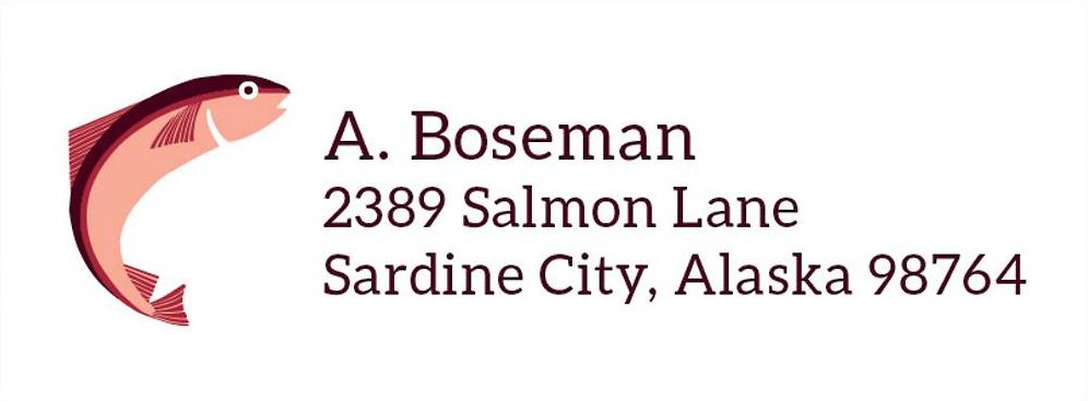 Fancy Fish Return Address Label