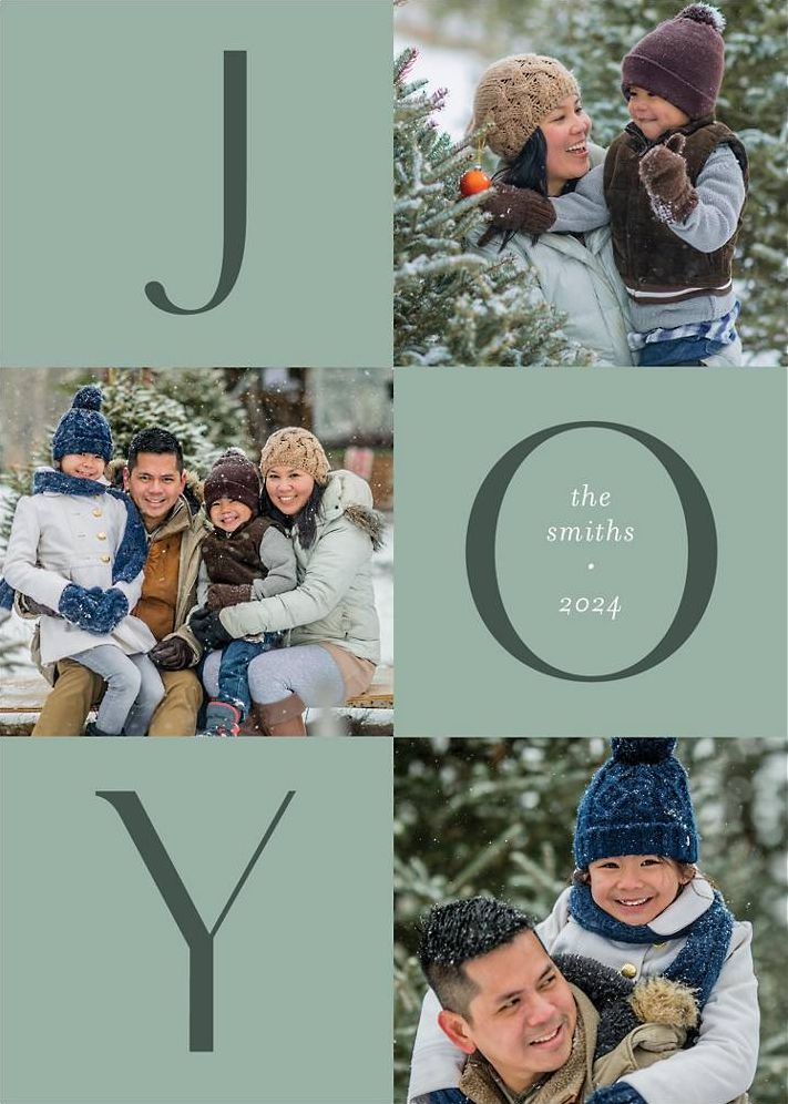 Modern Joy Holiday Photo Card