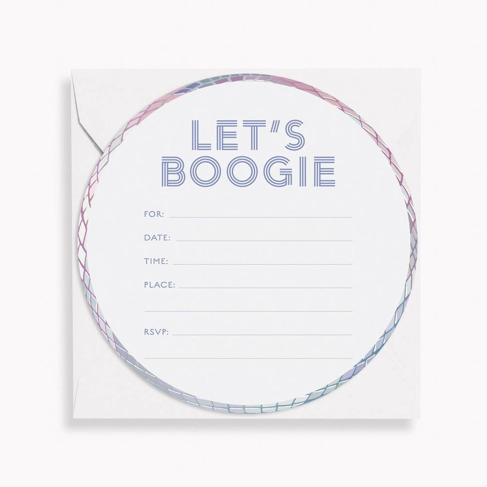 Let's Boogie Disco Fill-In Invitations