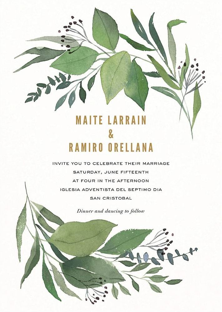 Laurel Wedding Invitation