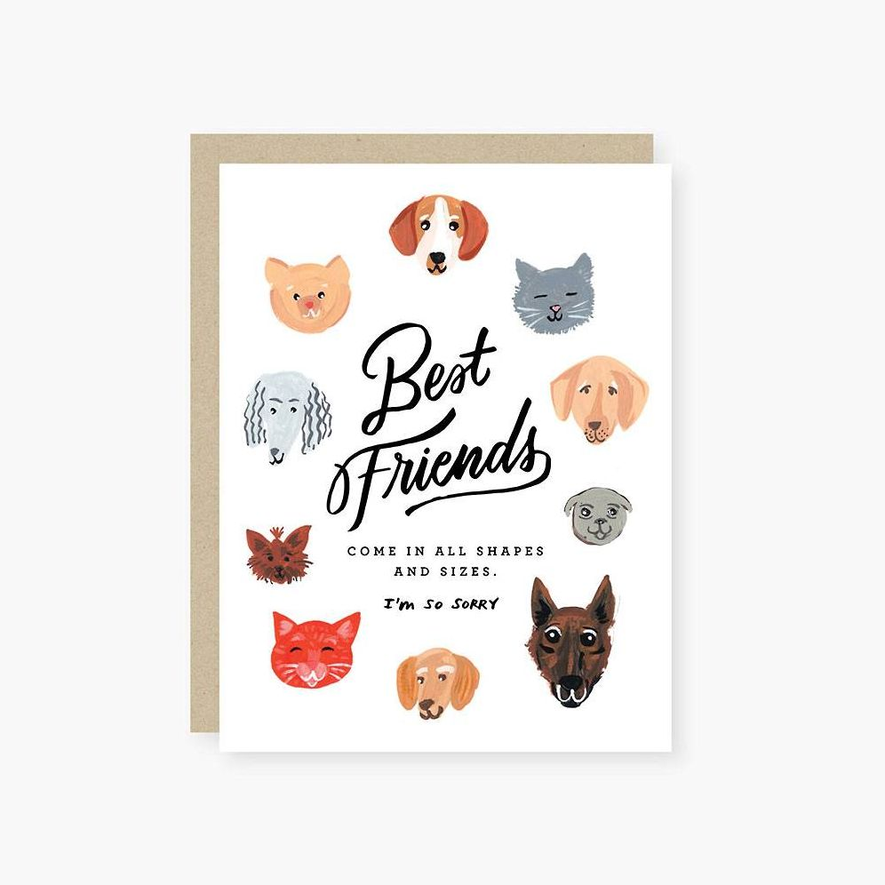 All Shapes And Sizes Pet Sympathy Card