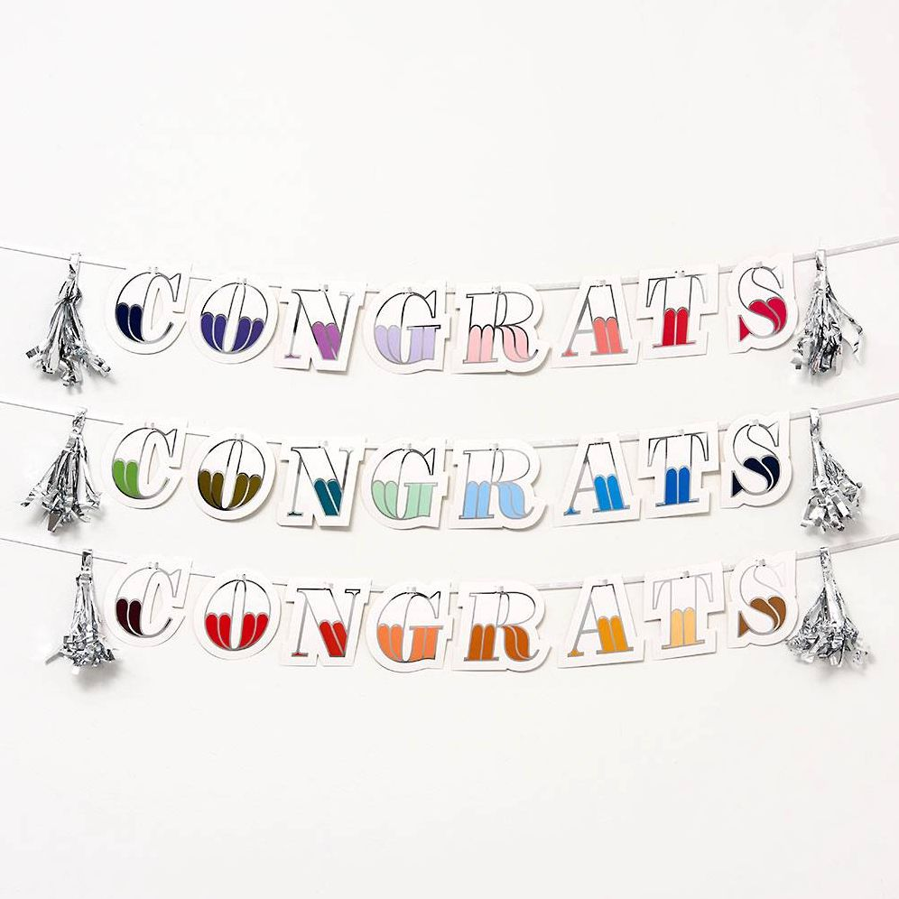 Colorful Congrats Tassel Banner