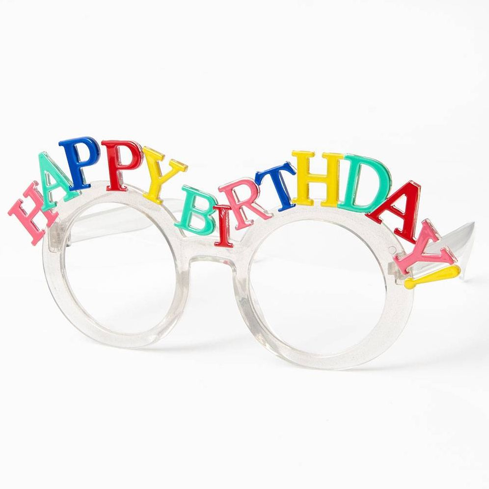 Clear Happy Birthday Glasses