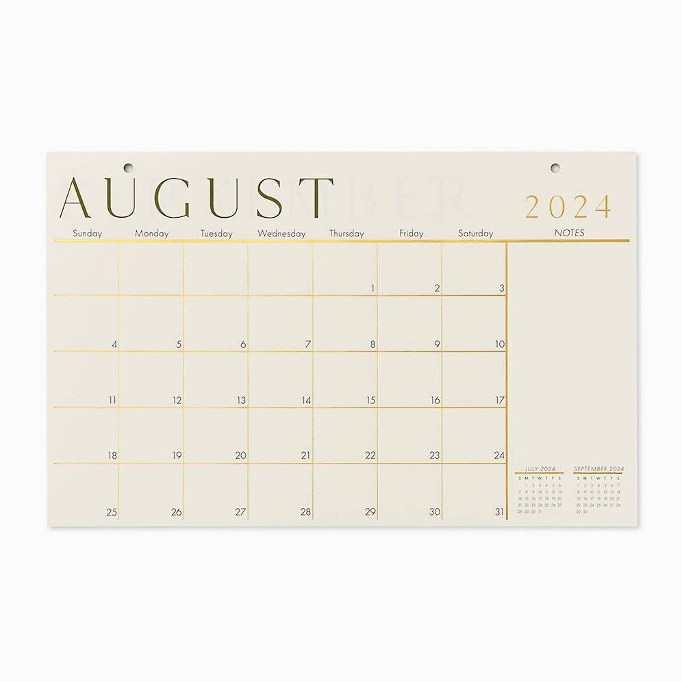 2025 Paper Source Foil 17 Month Blotter Calendar