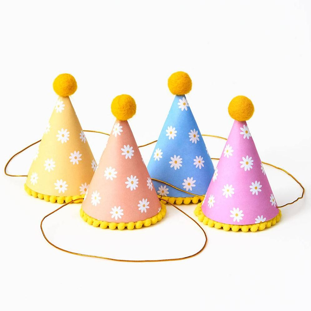 Retro Daisy Party Hats