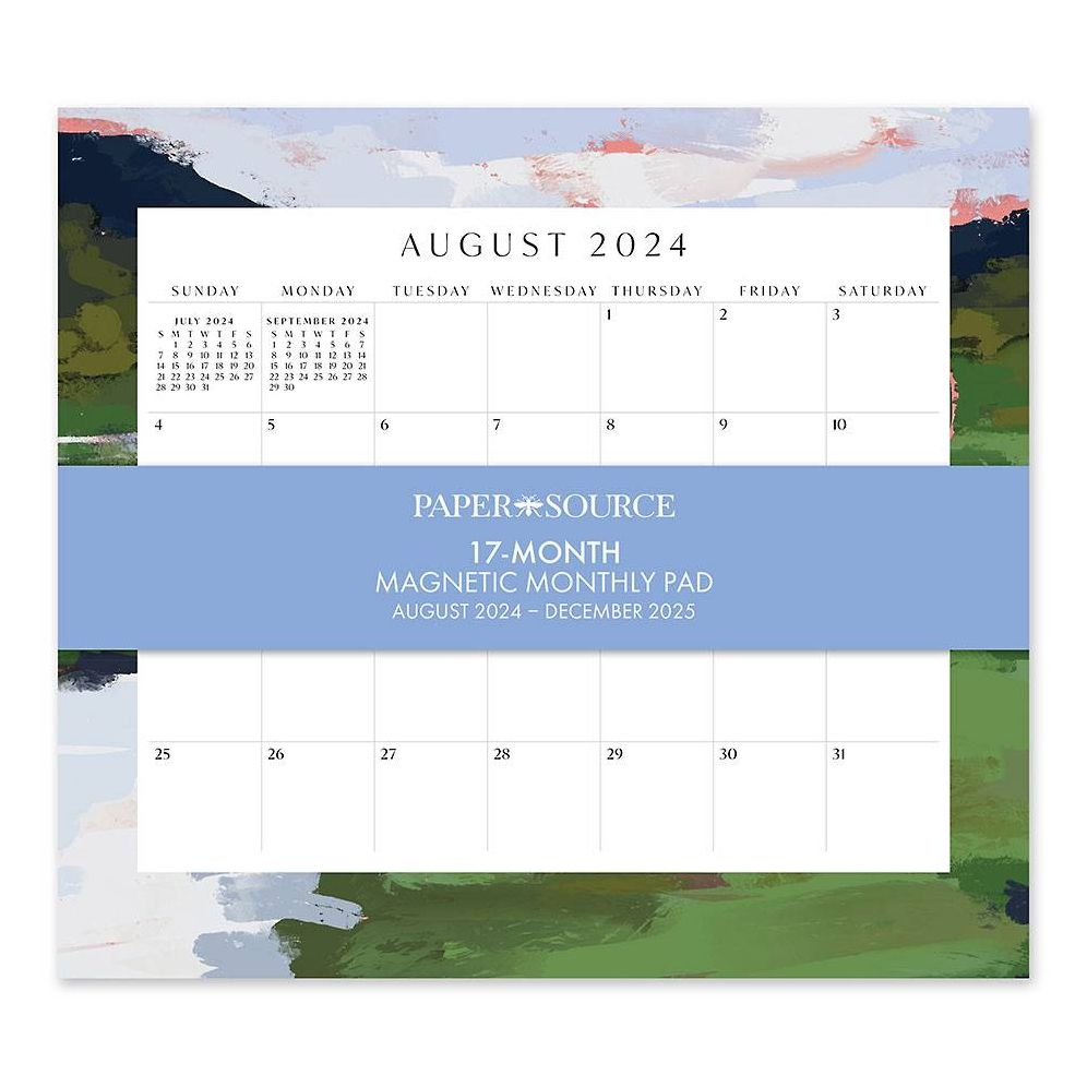 2025 Paper Source Landscapes Monthly Mangetic Calendar