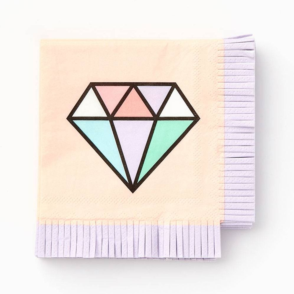 Bachelorette Diamond Fringe Napkins