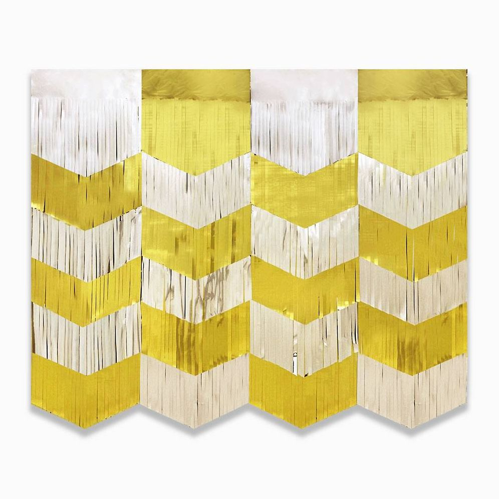 Silver & Gold Metallic Fringe Backdrop