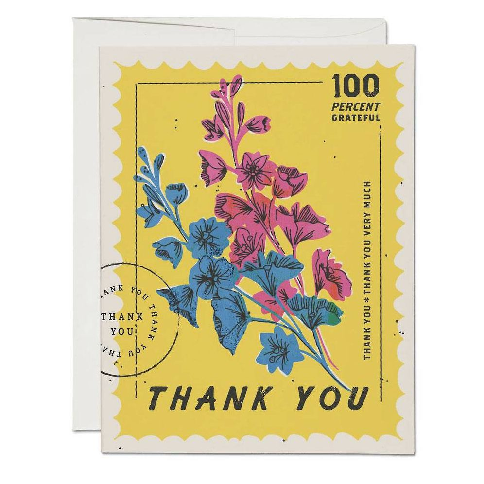 Vintage Stamp Thank You Card