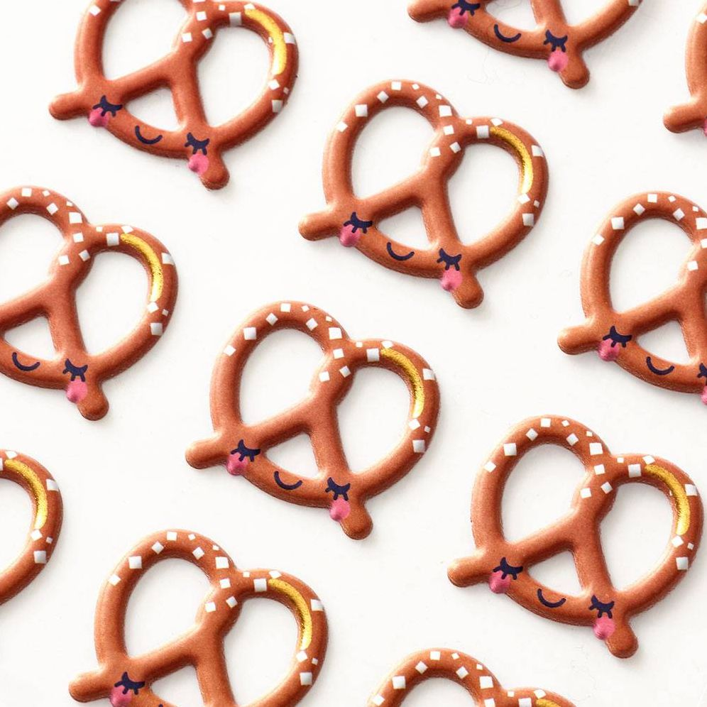 Pretzel Puffy Stickers