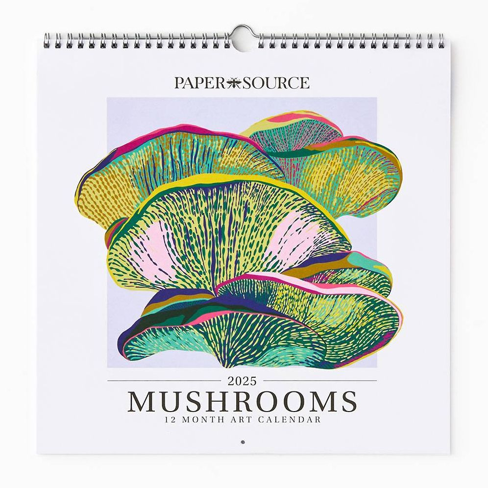 2025 Paper Source Mushroom 12x12 Wall Calendar