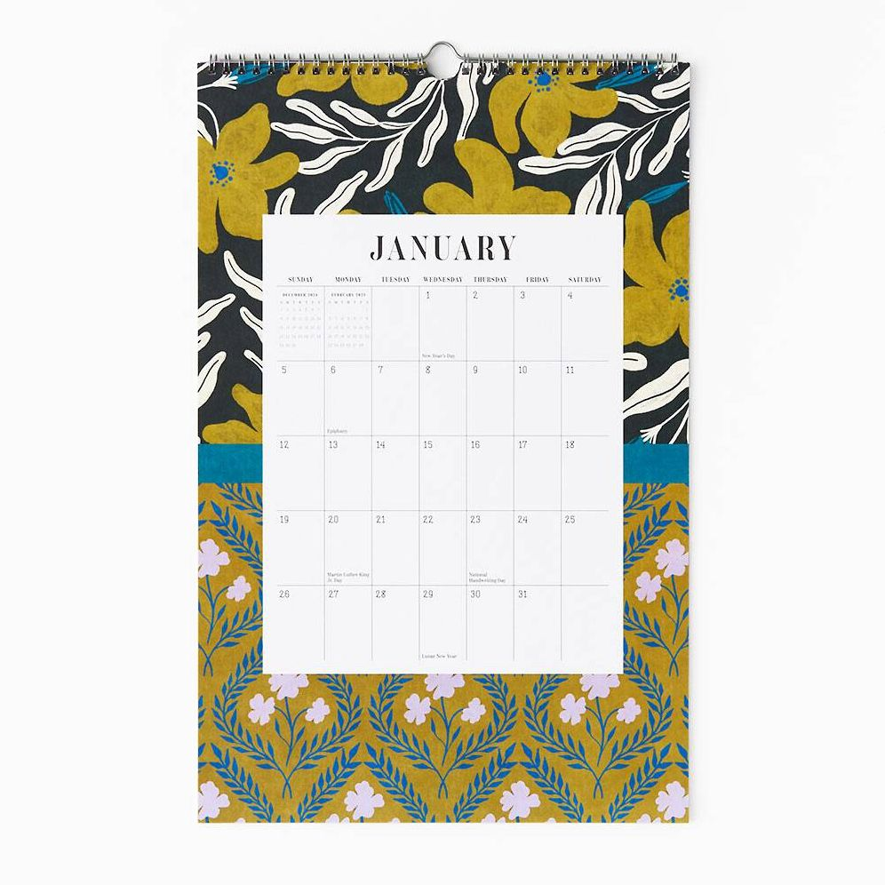 2025 Paper Source Patchwork 11x17 Wall Calendar