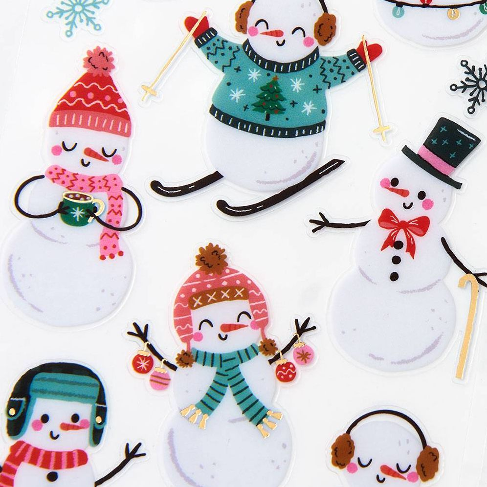 Winter Snowmen Stickers