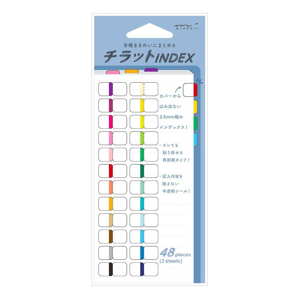 Midori Index Labels: Chiratto 24 Vivid Colors