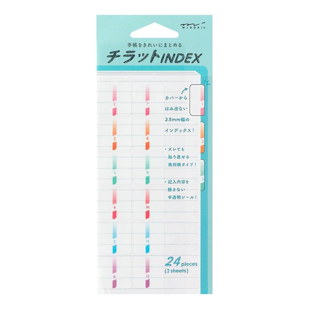 Midori Index Labels: Chiratto Colors