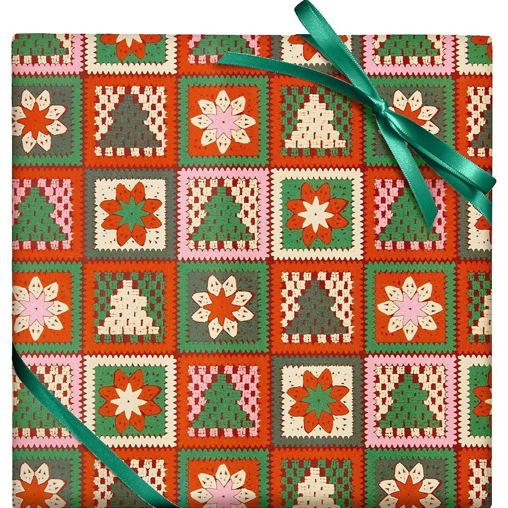 Christmas Crochet Continuous Roll Wrap