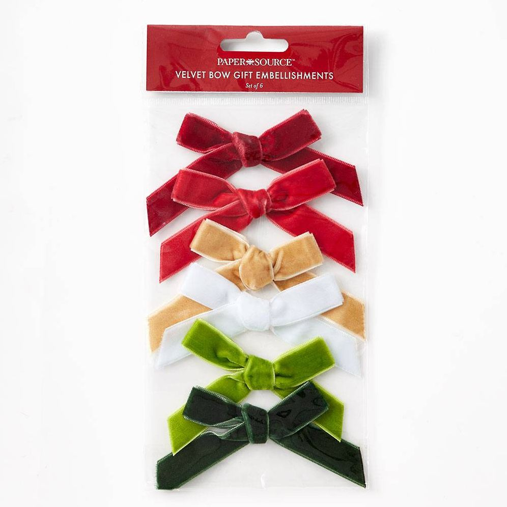 Velvet Bow Gift Embellishments