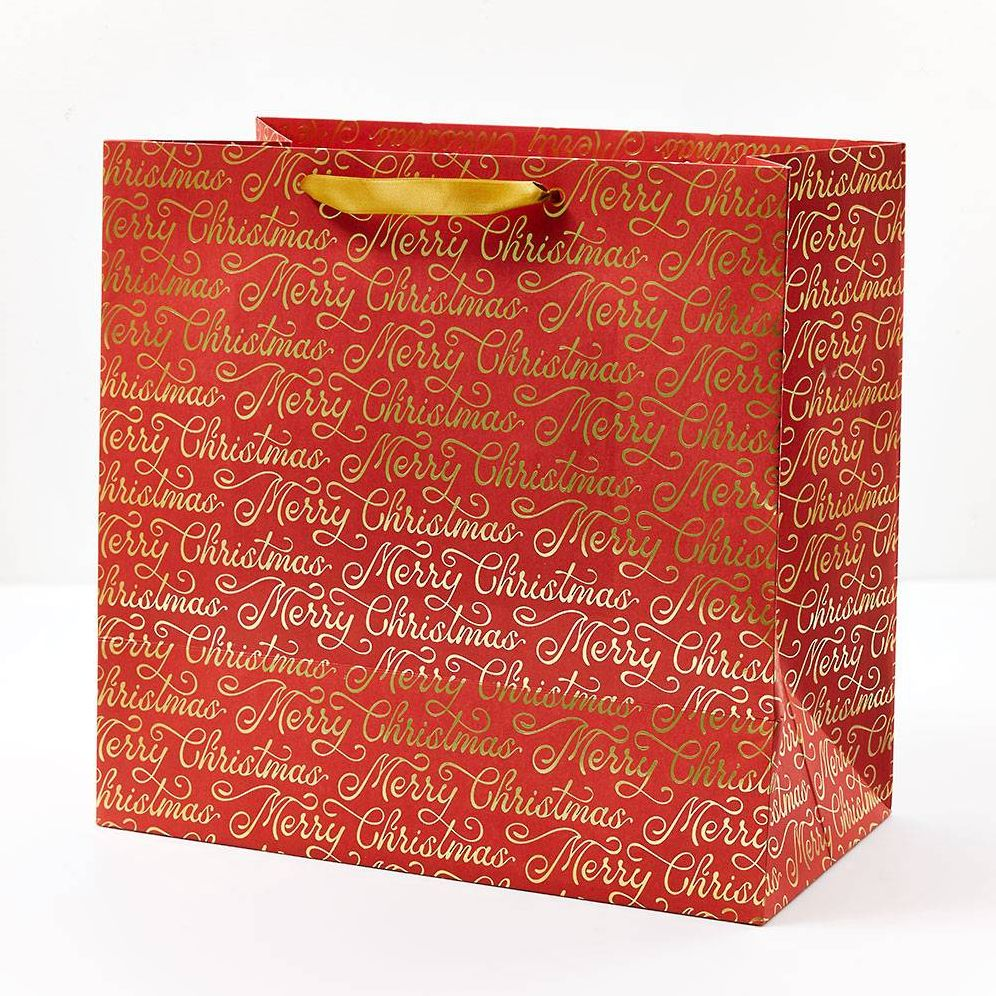 LRG Merry Christmas Script Gift Bag