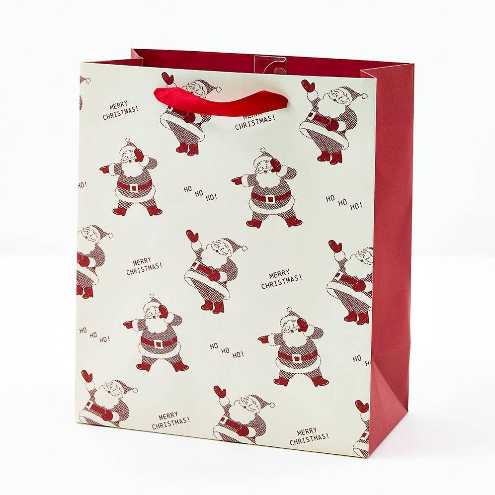 MED Newsprint Santas Gift Bag