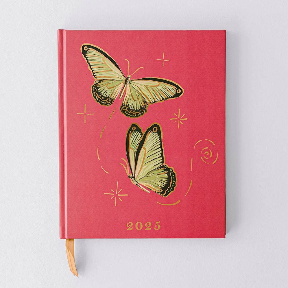 2025 Starry Butterflies 12-Month Weekly Large Bound Planner