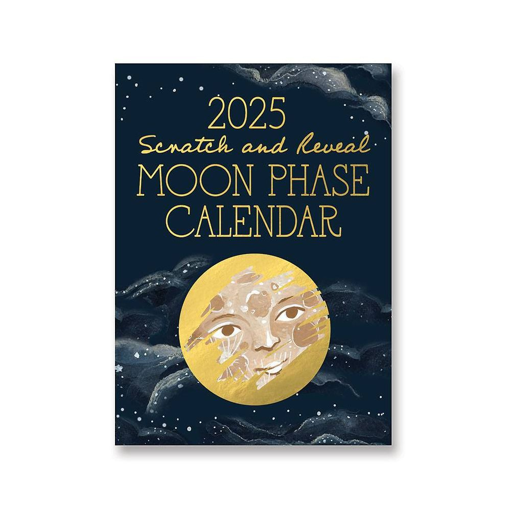 2025 Moon Phases Scratch & Reveal Desk Calendar