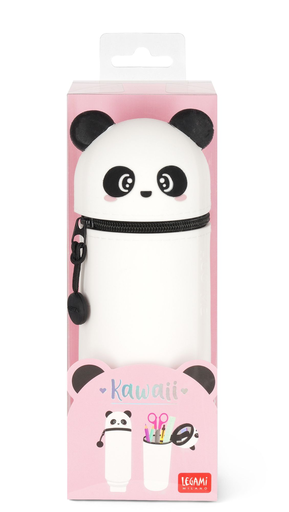 Legami 2-In-1 Silicone Pencil Case - Kawaii - Panda