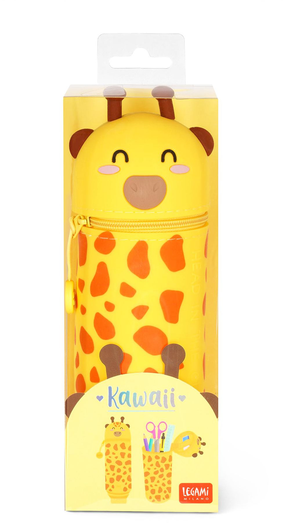 Legami 2-In-1 Silicone Pencil Case - Kawaii - Giraffe