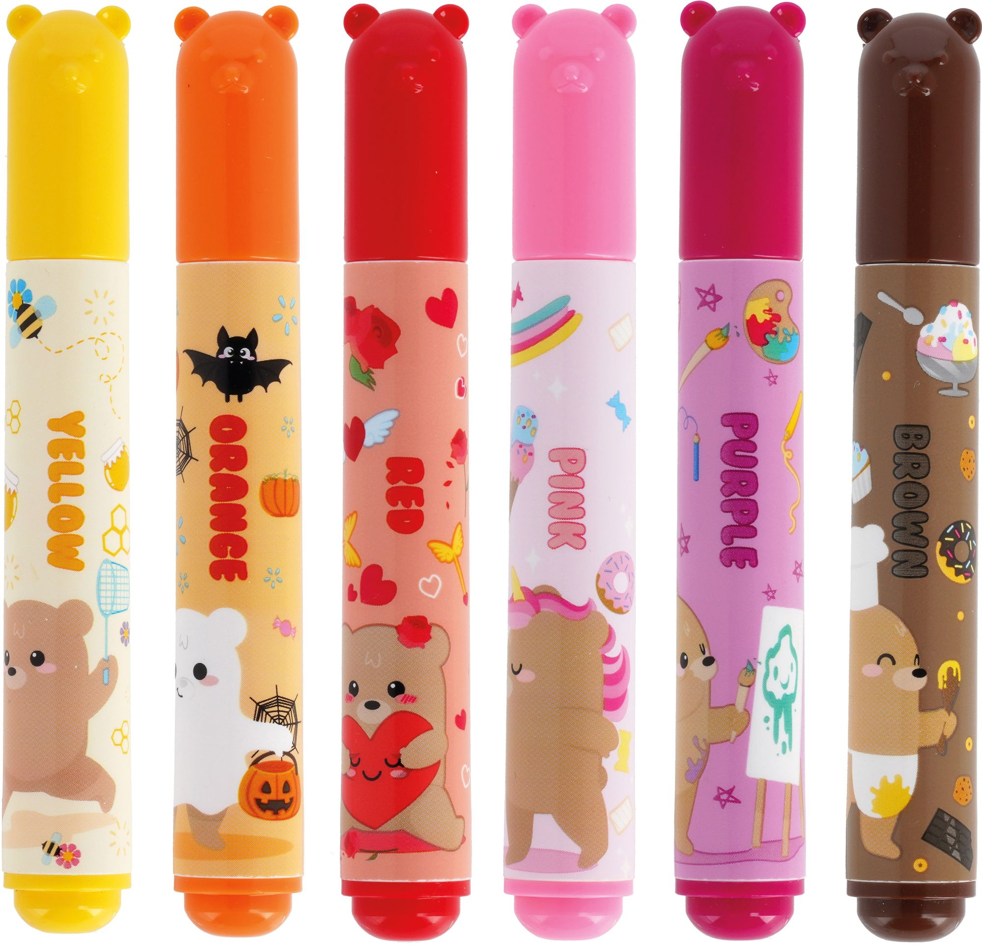 Legami Set Of 12 Markers - Teddy Friends - Teddy Bear