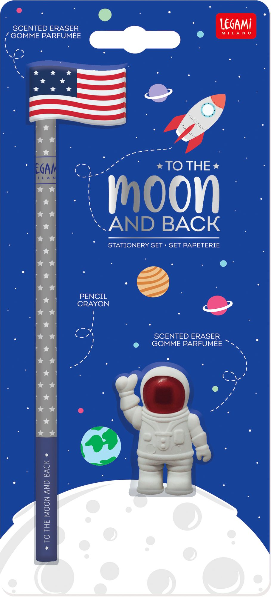 Legami Stationery Set - To The Moon And Back - Space