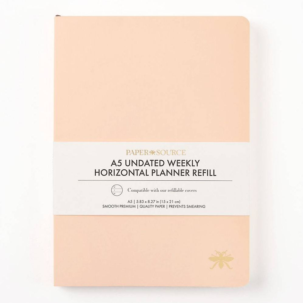 Paper Source A5 Weekly Horizontal Undated Planner Pages