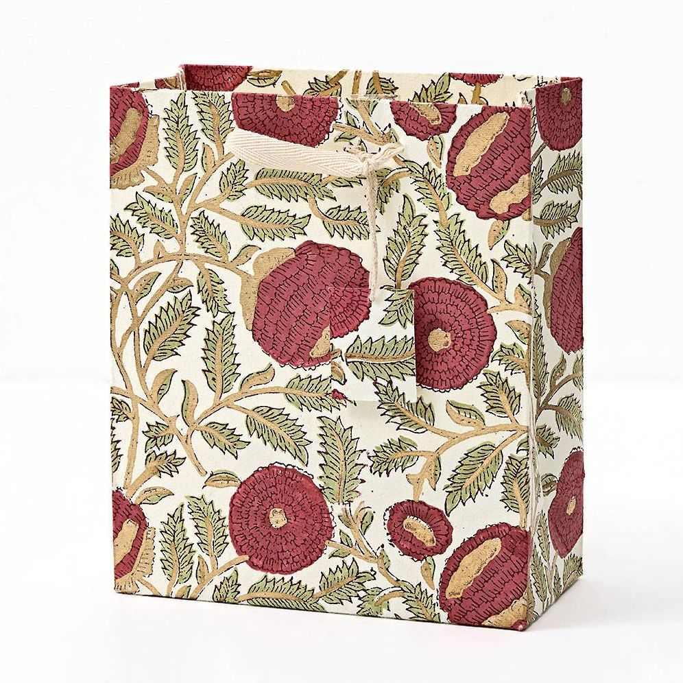 MED Marigold Glitz Scarlet Block Printed Gift Bag