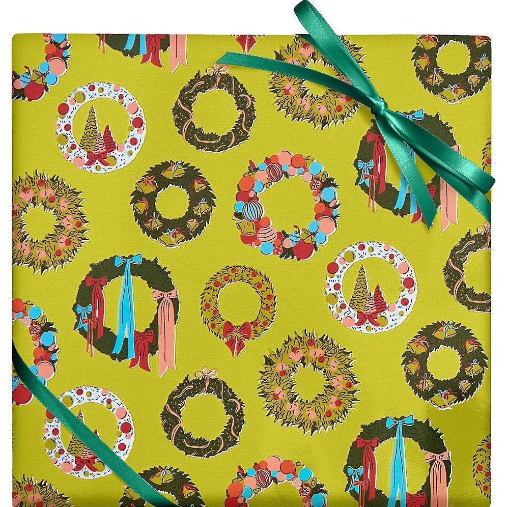 Colorful Wreaths Continuous Roll Wrap 10'