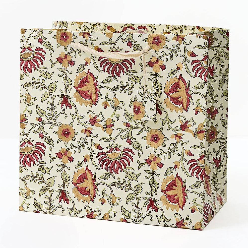 LRG Flora Festive Mix Block Printed Gift Bag