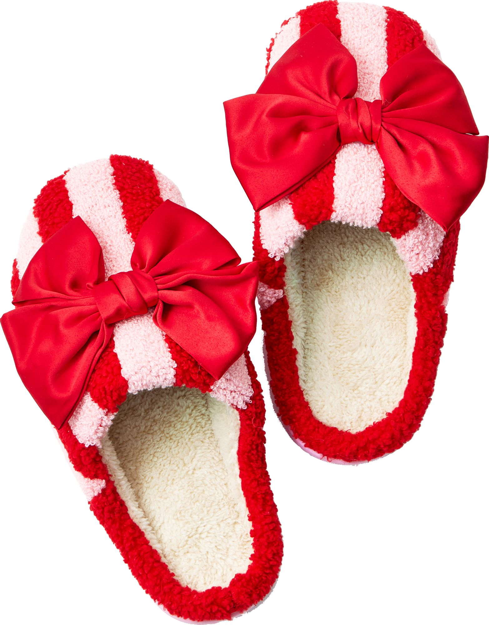 Striped Bow Slippers