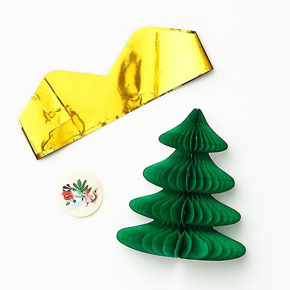 Elegant Greenery Tree Crackers S/6