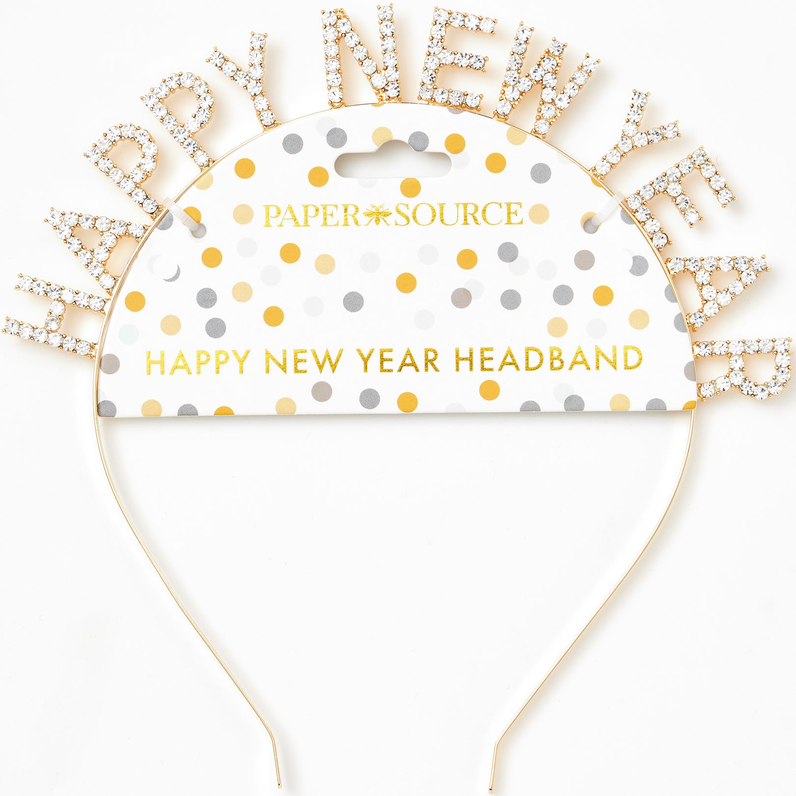 Jeweled Happy New Year Gold Headband