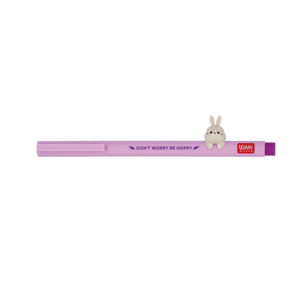 Legami Gel Pen With Animal Decoration - Lovely Friends - Bunny