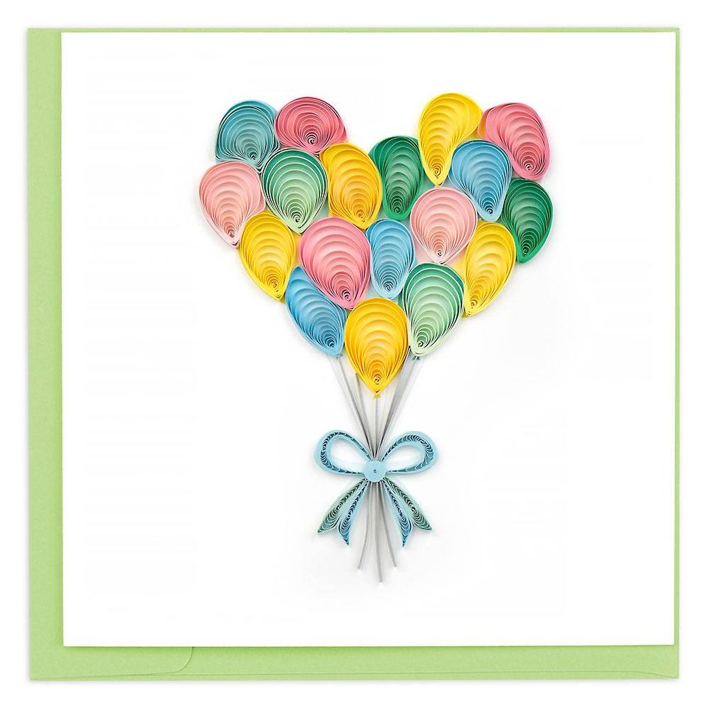 BDAY Quilling Heart Balloon Bunch