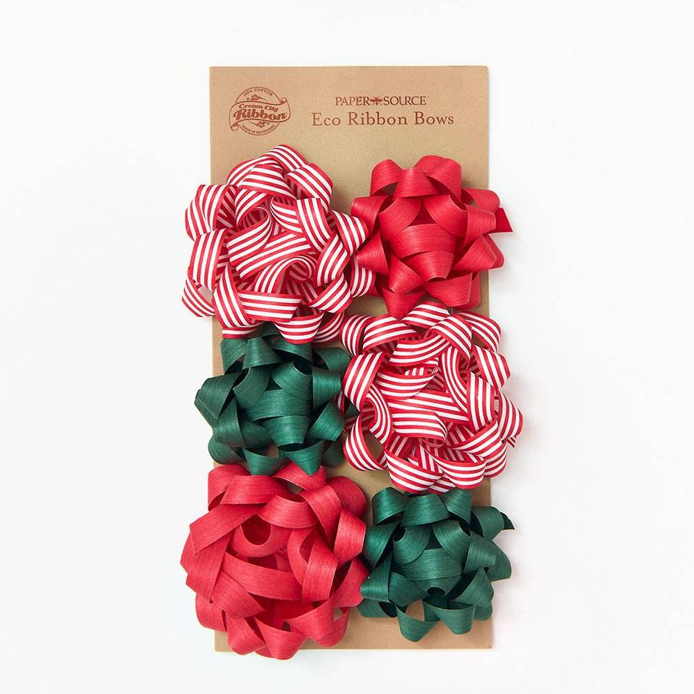 Peppermint Bow Set of 6