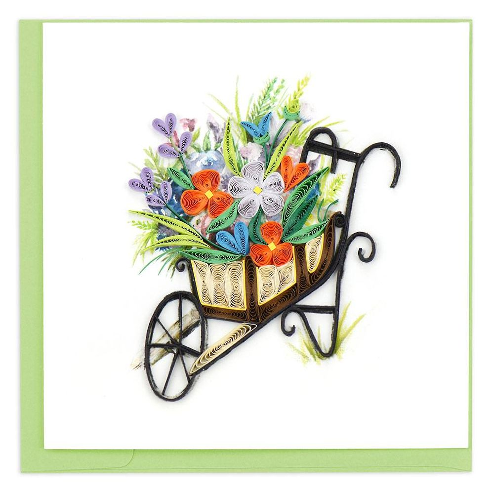 BLANK Quilling Wheelbarrow Garden